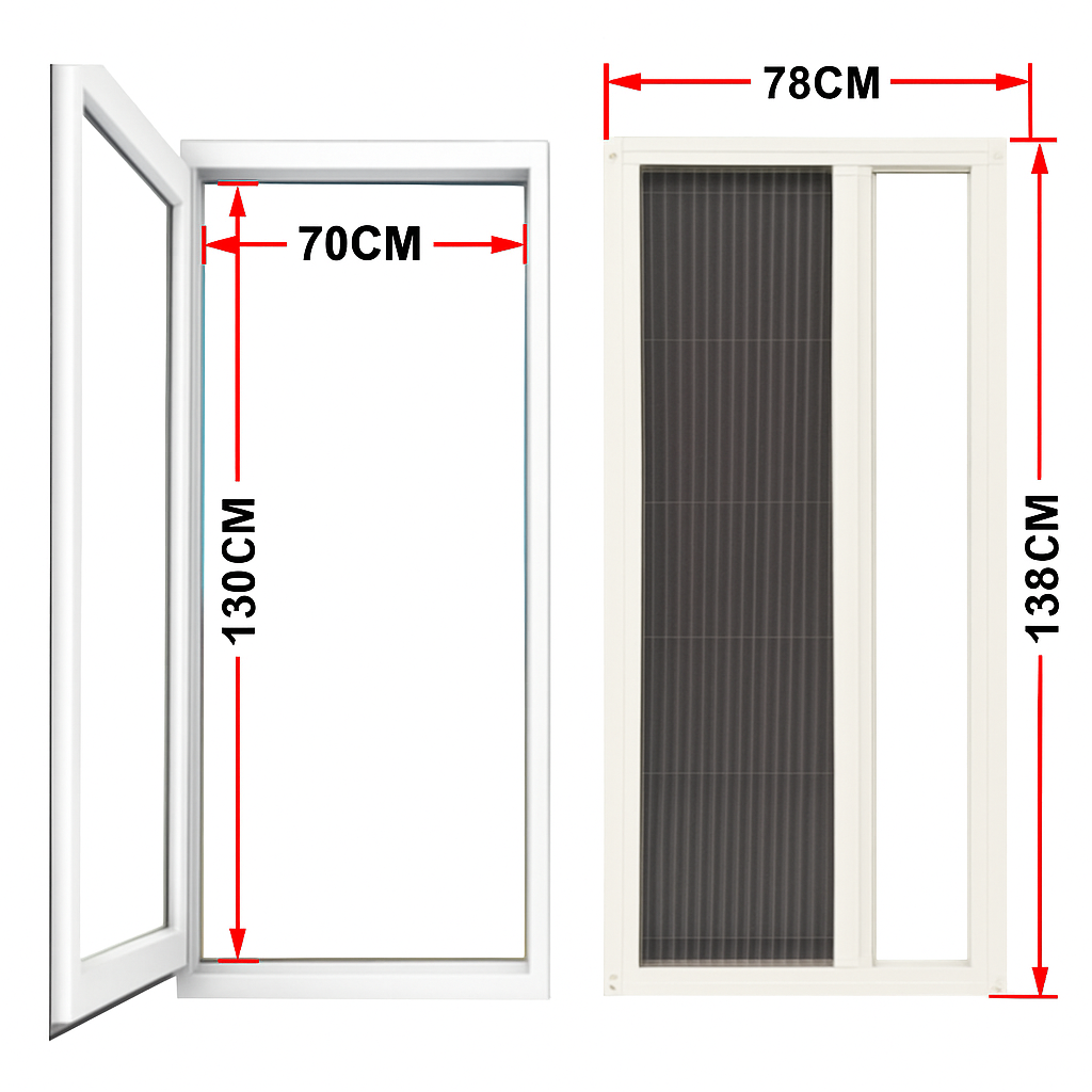 Aufmaß für Plissee Insektenschutz Tür – Breite und Höhe richtig messen