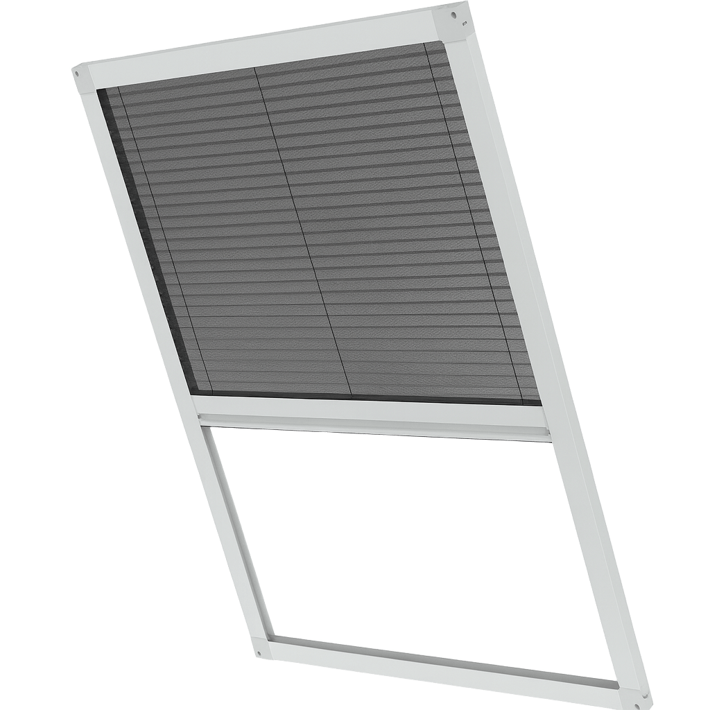 Plissee-Insektenschutz für Dachfenster – Komplettansicht