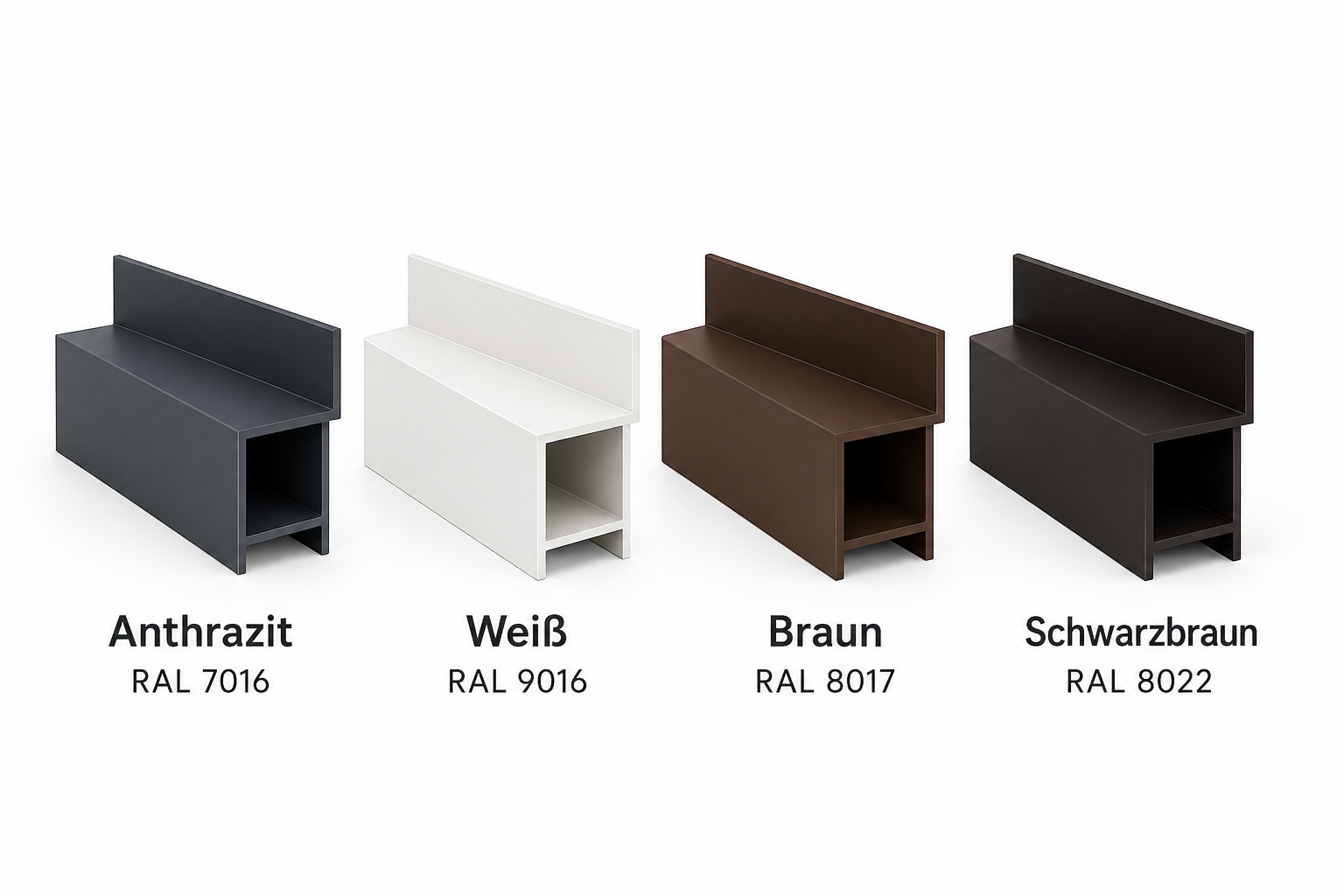 Easy-Klick Plissee Insektenschutz Farbauswahl – 4 Standardfarben für PVC-Fenster